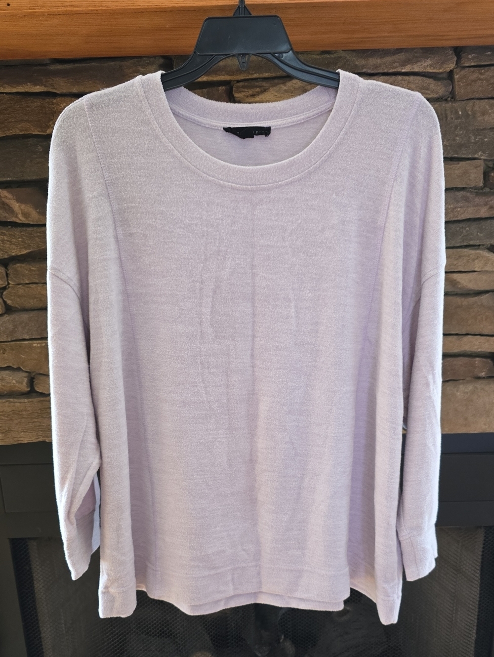 Jane and Delancey Soft Lavender Crewneck Long Sleeve Top